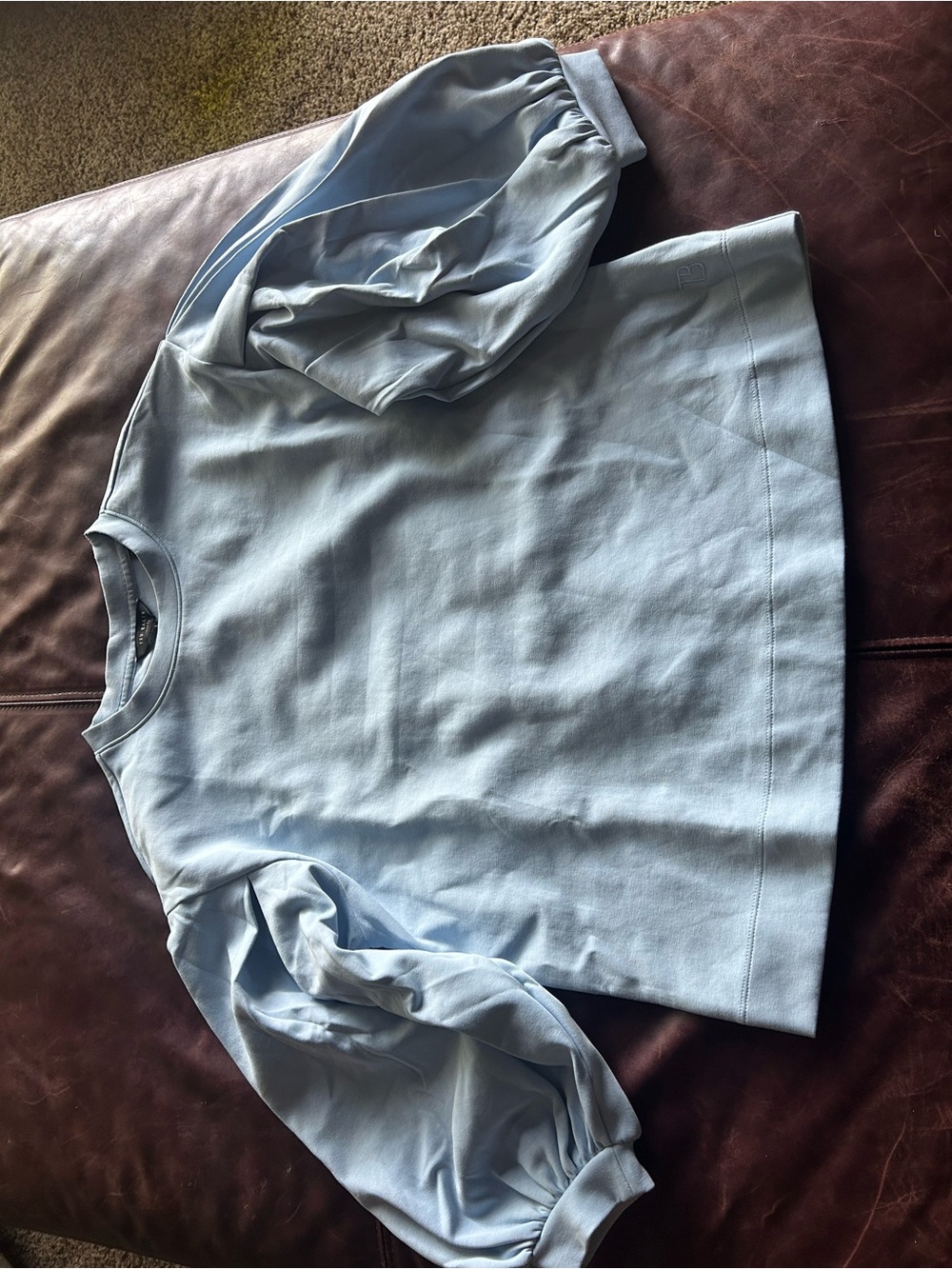 Ted Baker Pale Blue Puff Sleeve Sweatshirt